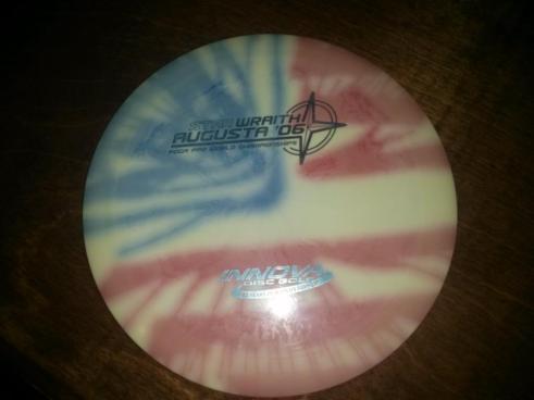 Nothing like getting a flag dye straight from the Innova factory on an Augusta Wraith, courtesy of Jeff Corbin.